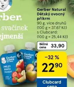 Tesco Gerber Natural Dětský ovocný příkrm nabídka