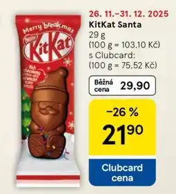 Tesco KitKat Santa nabídka