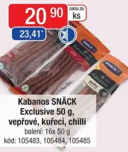 Qanto Kabanos SNÄCK Exclusive, vepřové, kuřecí, chilli nabídka