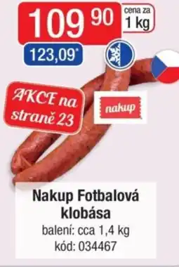 Qanto Nakup Fotbalová klobása nabídka