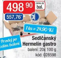 Qanto Sedlčanský Hermelín gastro nabídka