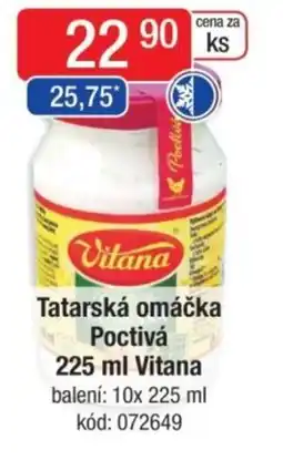 Qanto Tatarská omáčka Poctivá Vitana nabídka