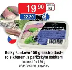 Qanto Rolky šunkové Gastro Gast- ro s křenem, s pařížským salátem nabídka