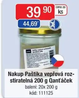 Qanto Nakup Paštika vepřová roz- stiratelná Qanťáček nabídka