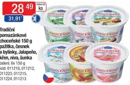 Qanto Tradiční pomazánkové choceňské pažitka, česnek a bylinky, Jalapeño, křen, niva, šunka nabídka