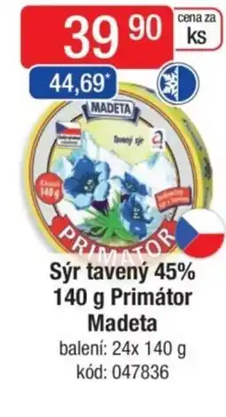 Qanto Sýr tavený 45% Primátor Madeta nabídka