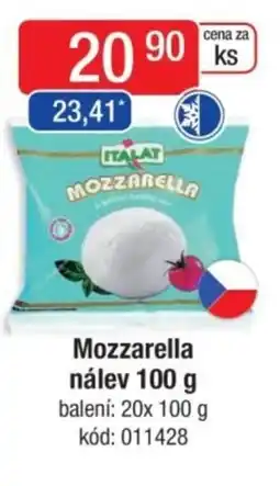 Qanto Mozzarella nálev nabídka