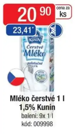 Qanto Mléko čerstvé 1,5% Kunín nabídka