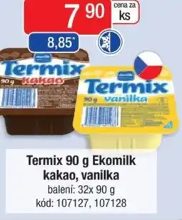 Qanto Termix Ekomilk kakao, vanilka nabídka