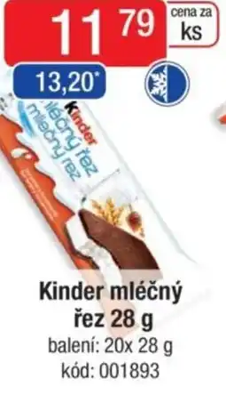 Qanto Kinder mléčný řez nabídka