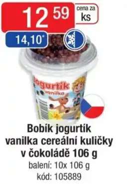 Qanto Bobík jogurtík vanilka cereální kuličky v čokoládě nabídka