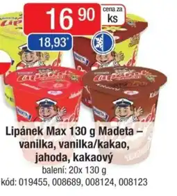 Qanto Lipánek Max Madeta - vanilka, vanilka/kakao, jahoda, kakaový nabídka