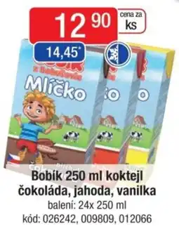 Qanto Bobík koktejl čokoláda, jahoda, vanilka nabídka