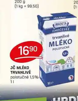 Flop JČ MLÉKO TRVANLIVÉ polotučné 1,5% 1l nabídka