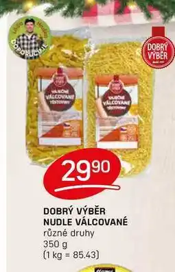 Flop DOBRÝ VÝBĚR NUDLE VÁLCOVANÉ různé druhy 350 g nabídka