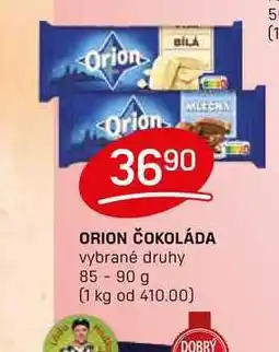 Flop ORION ČOKOLÁDA vybrané druhy 85-90 g nabídka