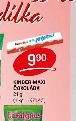 Flop KINDER MAXI ČOKOLÁDA 21 g nabídka