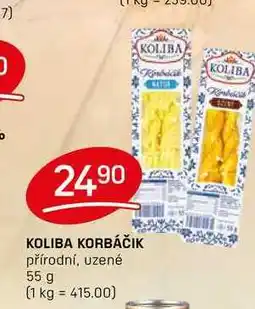 Flop KOLIBA KORBÁČIK přírodní, uzené 55 g nabídka