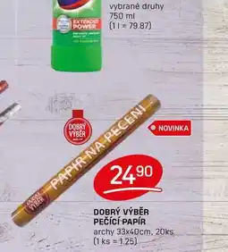 Flop DOBRÝ VÝBĚR PEČÍCÍ PAPÍR archy 33x40cm, 20ks nabídka