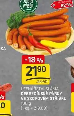 Flop DEBRECÍNSKÉ PÁRKY VE SKOPOVÉM STŘÍVKU 100 g nabídka