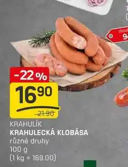 Flop KRAHULECKÁ KLOBÁSA různé druhy 100 g nabídka