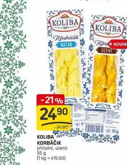 Flop KOLIBA KORBÁČIK přírodní, uzený 55 g nabídka