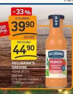 Flop HELLMANN'S DRESINK různé druhy 250 ml nabídka