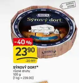 Flop SÝROVÝ DORT různé druhy 100 g nabídka