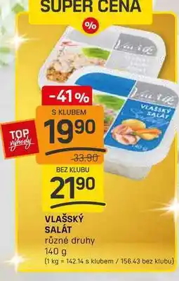 Flop VLAŠSKÝ SALÁT různé druhy 140 g nabídka