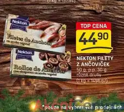Flop NEKTON FILETY Z ANČOVIČEK 50 g. p.p. 30 g nabídka