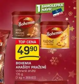Flop BOHEMIA ARAŠÍDY PRAŽENÉ vybrané druhy 135 g nabídka