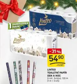 Flop LINTEO TOALETNÍ PAPÍR DEN A NOC 8 rolí, 3vrstvý nabídka