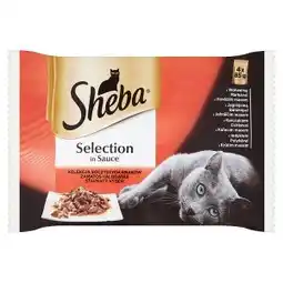 Flop Sheba Selection in Sauce Šťavnatý výběr kompletní krmivo pro dospělé kočky 4 x 85g nabídka