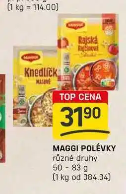 Flop MAGGI POLÉVKY různé druhy 50-83 g nabídka