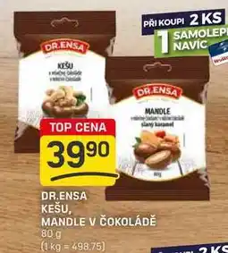 Flop DR.ENSA KEŠU, MANDLE V ČOKOLÁDĚ 80 g nabídka