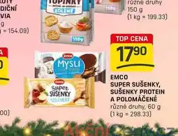 Flop EMCO SUPER SUŠENKY, SUŠENKY PROTEIN A POLOMÁČENÉ různé druhy, 60 g nabídka