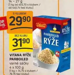 Flop VITANA RÝŽE PARBOILED varné sáčky 4 x 100 g nabídka