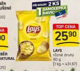 Flop LAYS různé druhy 60 g nabídka