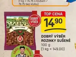 Flop DOBRÝ VÝBĚR ROZINKY SUŠENÉ 100 g nabídka