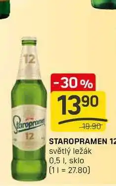 Flop STAROPRAMEN 12 světlý ležák 0,5l nabídka