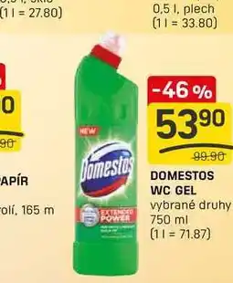 Flop DOMESTOS WC GEL vybrané druhy 750 ml nabídka