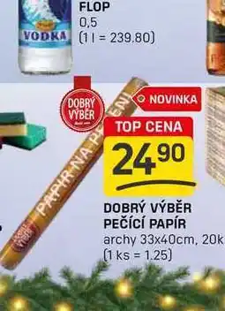 Flop DOBRÝ VÝBĚR PEČÍCÍ PAPÍR archy 33x40cm, 20ks nabídka