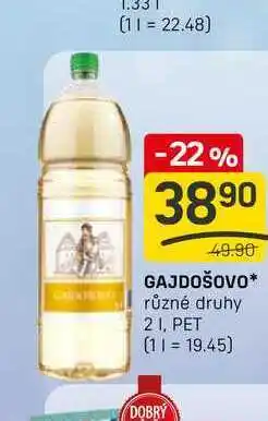 Flop GAJDOŠOVO různé druhy 2l, PET nabídka