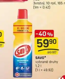 Flop SAVO vybrané druhy 1,2l nabídka