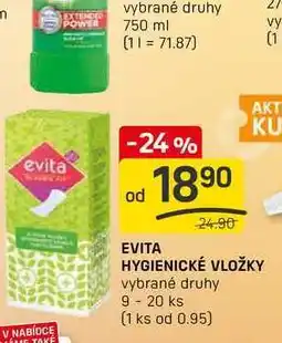 Flop EVITA HYGIENICKÉ VLOŽKY vybrané druhy 9-20 ks nabídka