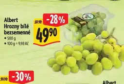 Albert Albert Hrozny bílé bezsemenné 500 g nabídka
