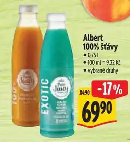 Albert Albert 100% šťávy 0,75 l nabídka
