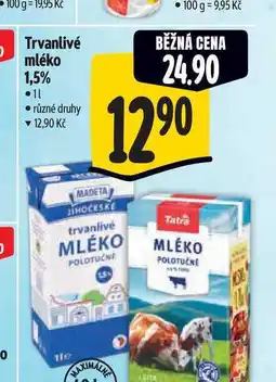 Albert Trvanlivé mléko 1,5% 1 l nabídka