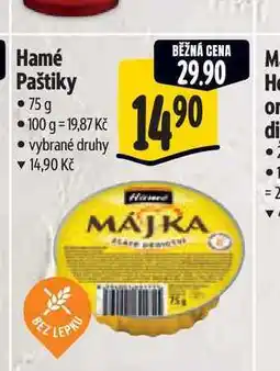 Albert Hamé Paštiky 75g nabídka