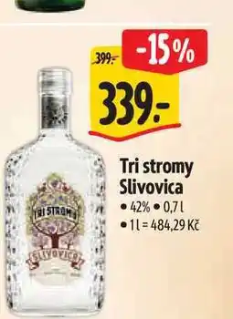 Albert Tri stromy Slivovica 42% 0,7 l nabídka